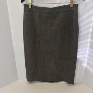 Ralph Lauren Sz 4 Gray Knee Length Slitted Pencil Skirt Lined